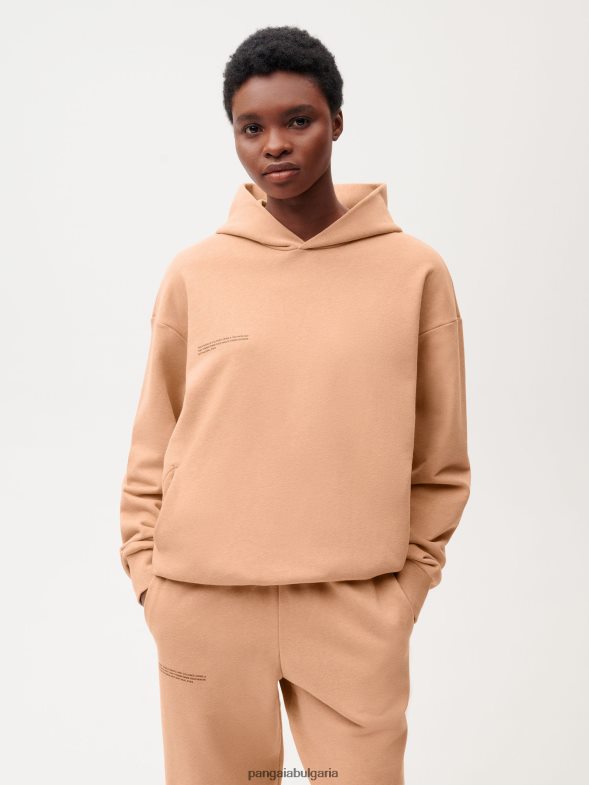 качулка с хранителна боя Жени B6HPP029 ройбос червено Pangaia дрехи