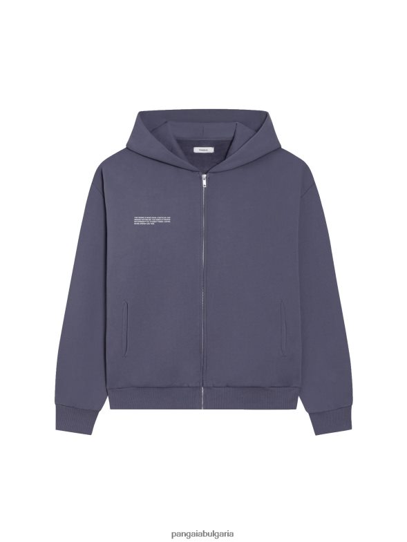 широка качулка с цип Жени B6HPP034 шисти синьо Pangaia дрехи