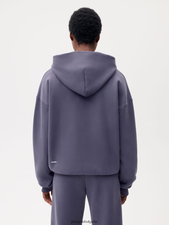 широка качулка с цип Жени B6HPP034 шисти синьо Pangaia дрехи