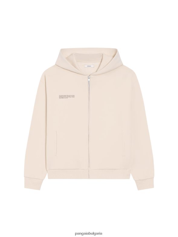 широка качулка с цип Жени B6HPP048 пясък Pangaia дрехи