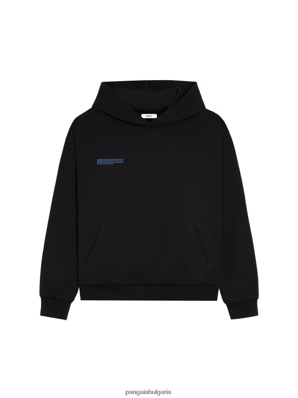 в конвертиран памучен суичър с качулка Жени B6HPP052 черен Pangaia дрехи
