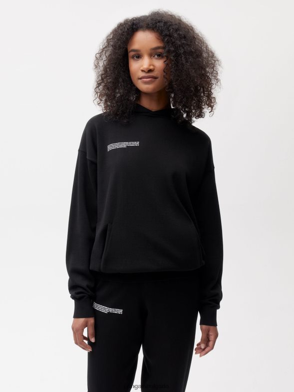 качулка от органичен памук Жени B6HPP053 черен Pangaia дрехи