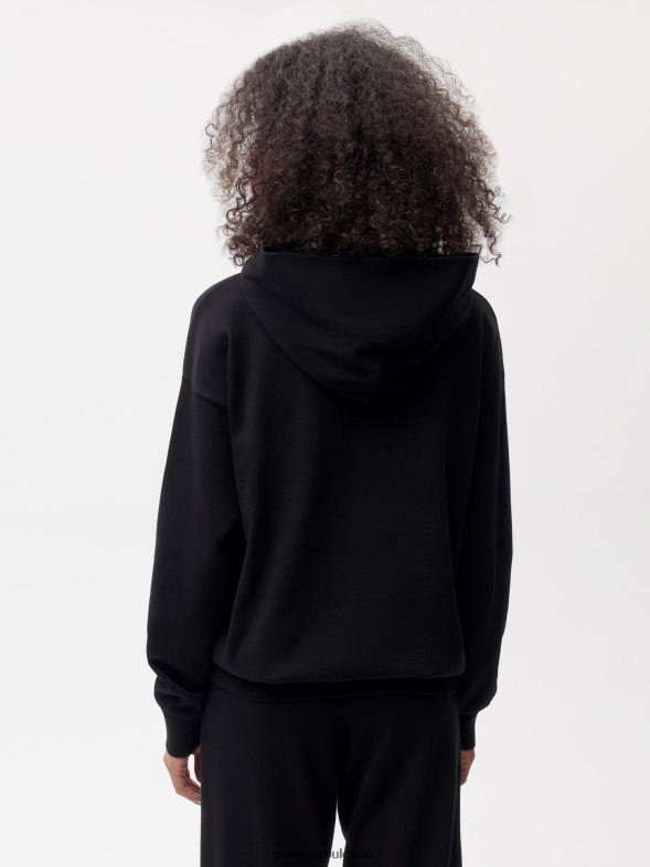 качулка от органичен памук Жени B6HPP053 черен Pangaia дрехи