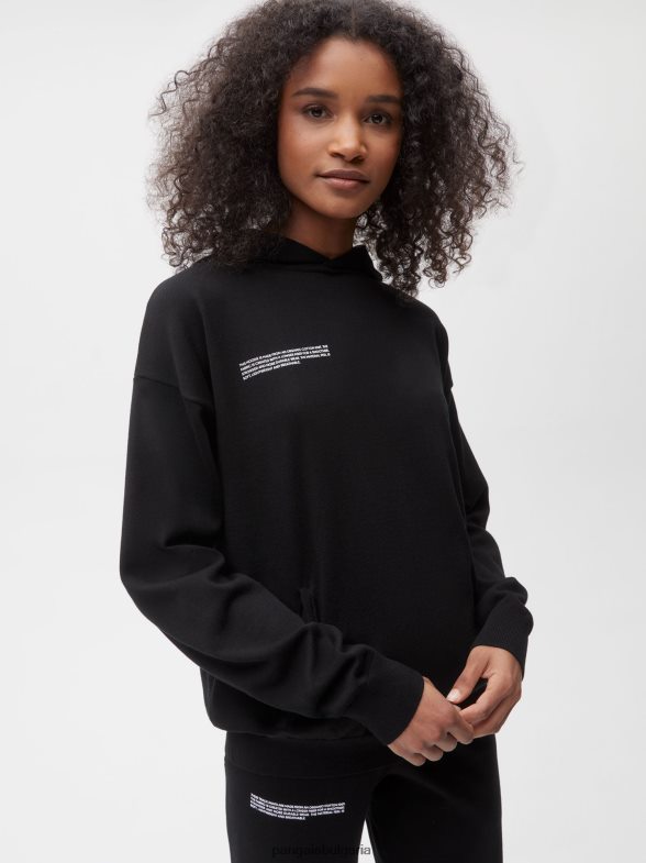 качулка от органичен памук Жени B6HPP053 черен Pangaia дрехи