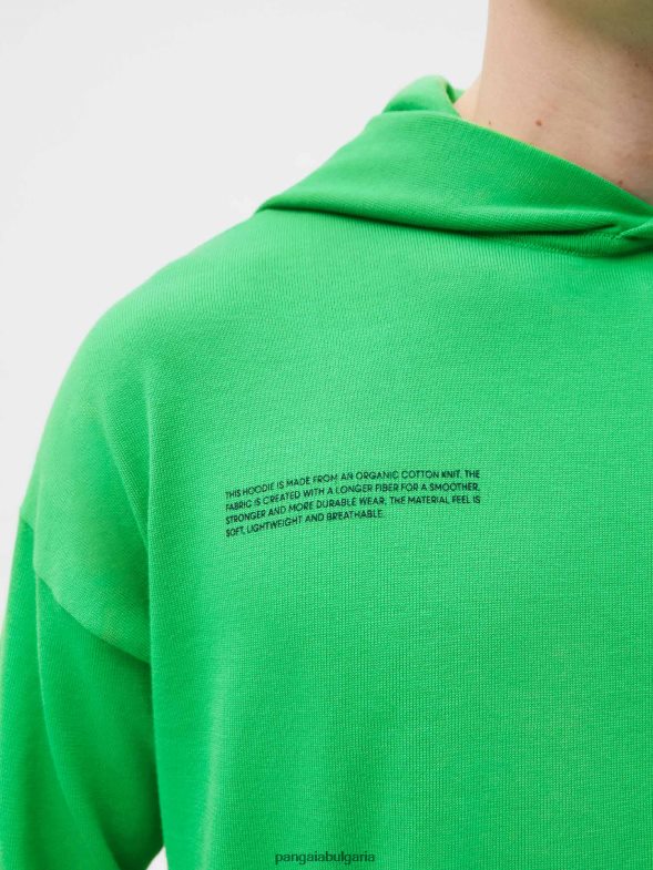 качулка от органичен памук Жени B6HPP056 нефритено зелено Pangaia дрехи