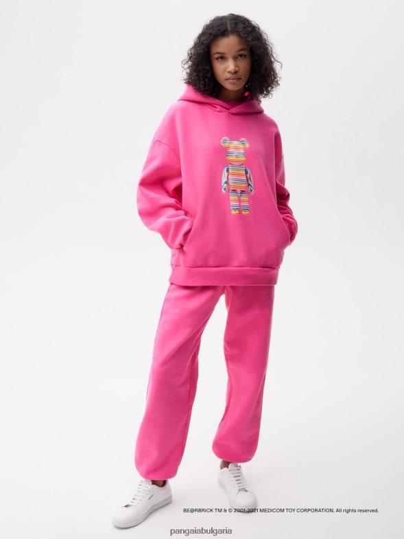 x haroshi be@rbrick качулка от рециклиран памук Жени B6HPP072 фламинго розово Pangaia дрехи