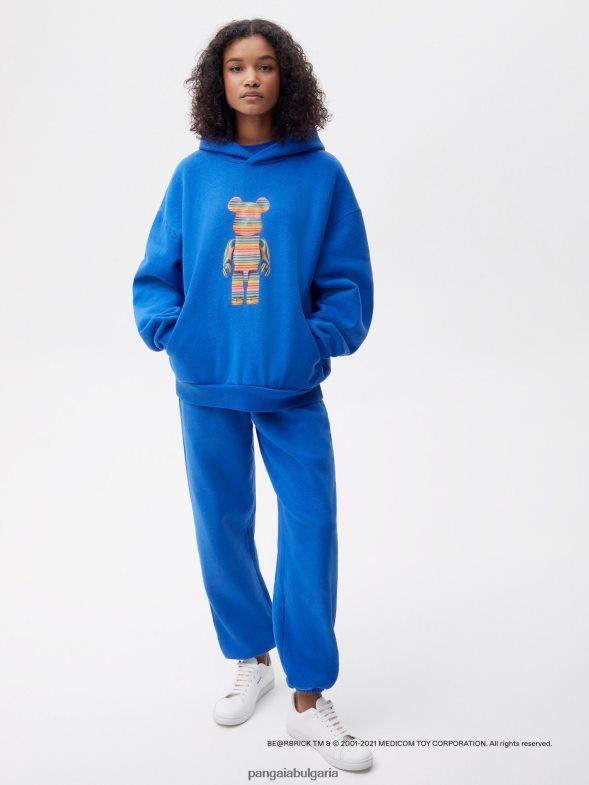 x haroshi be@rbrick качулка от рециклиран памук Жени B6HPP073 кобалтово синьо Pangaia дрехи