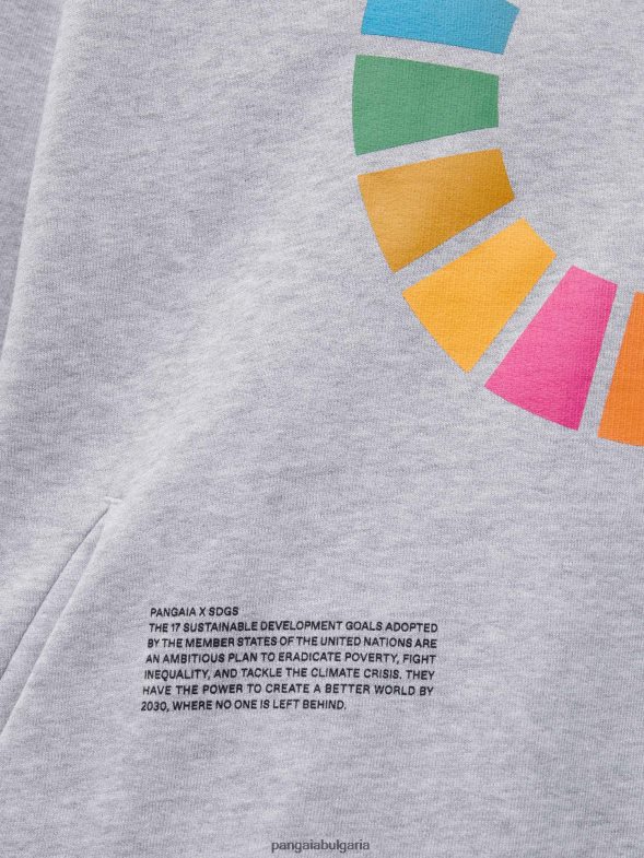 x sdgs суичър с качулка Жени B6HPP032 сив мергел Pangaia дрехи