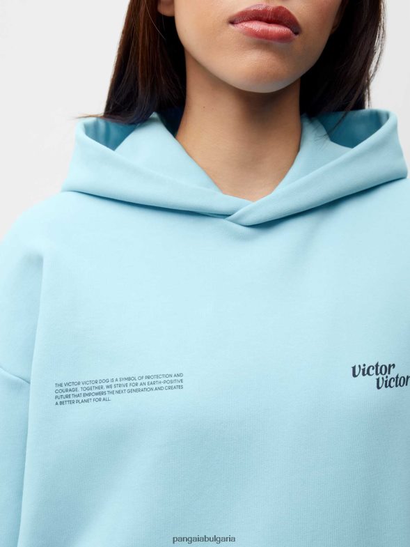 x victor victor фирмен суичър с качулка Жени B6HPP057 небесно синьо Pangaia дрехи