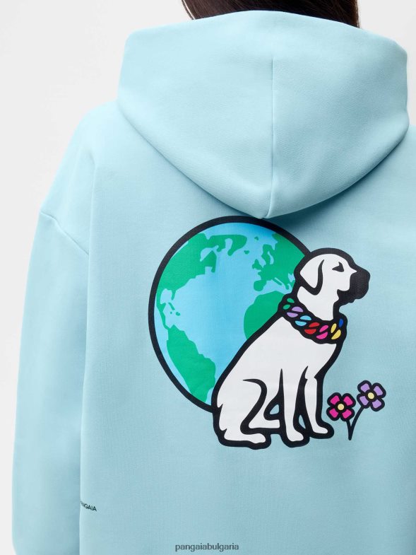 x victor victor фирмен суичър с качулка Жени B6HPP057 небесно синьо Pangaia дрехи