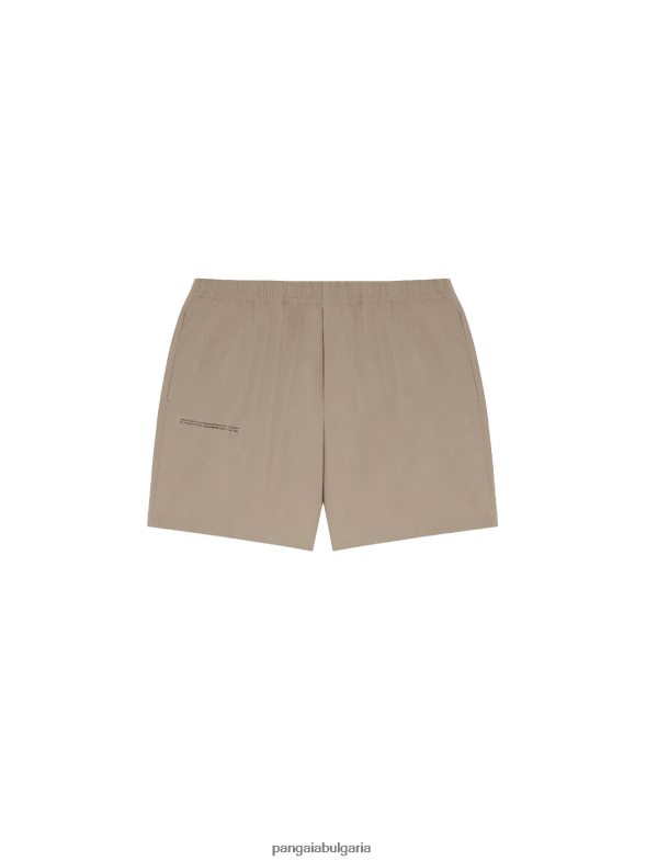 Еластични къси панталони от поплин от органичен памук Жени B6HPP0235 кафяво Pangaia дрехи
