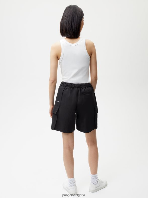 карго панталони от смес от органичен памук Жени B6HPP0266 черен Pangaia дрехи