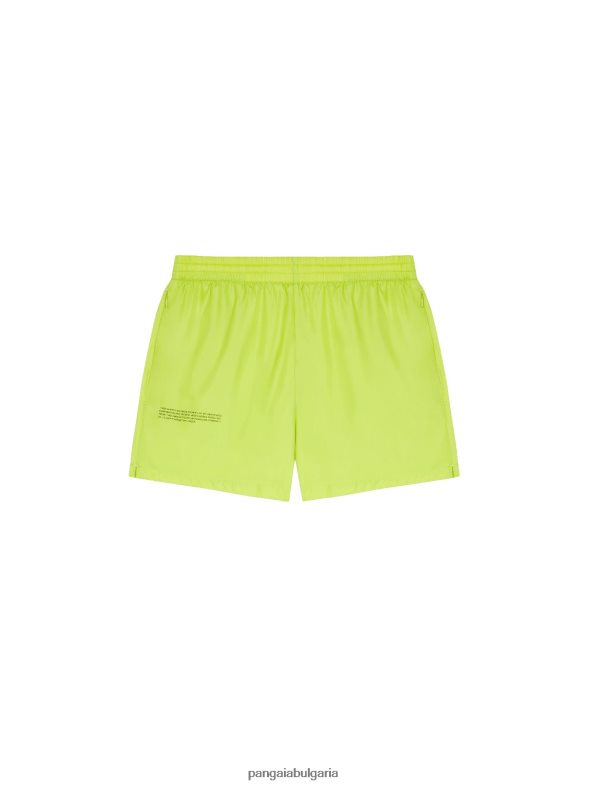 найлонови шорти с подобрено разграждане Жени B6HPP0271 лайм зелено Pangaia дрехи