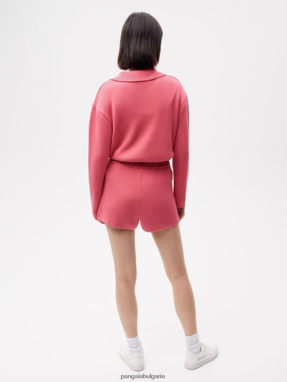 плетени шорти Жени B6HPP0278 лотосово розово Pangaia дрехи