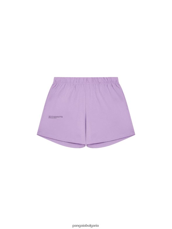 широки къси панталонки от органичен памук Жени B6HPP0289 орхидея лилаво Pangaia дрехи