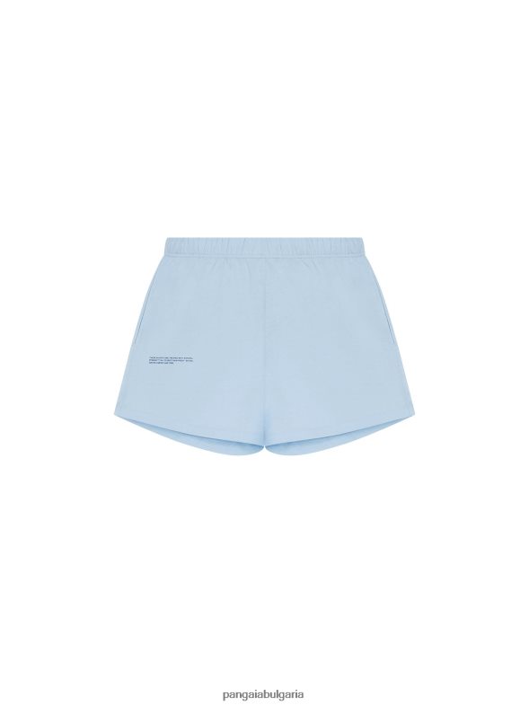 широки къси панталонки от органичен памук Жени B6HPP0436 синьо от лунен камък Pangaia дрехи