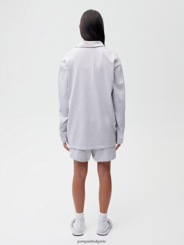 широки къси панталони от органичен памук с c-влакна Жени B6HPP0275 сив мергел Pangaia дрехи