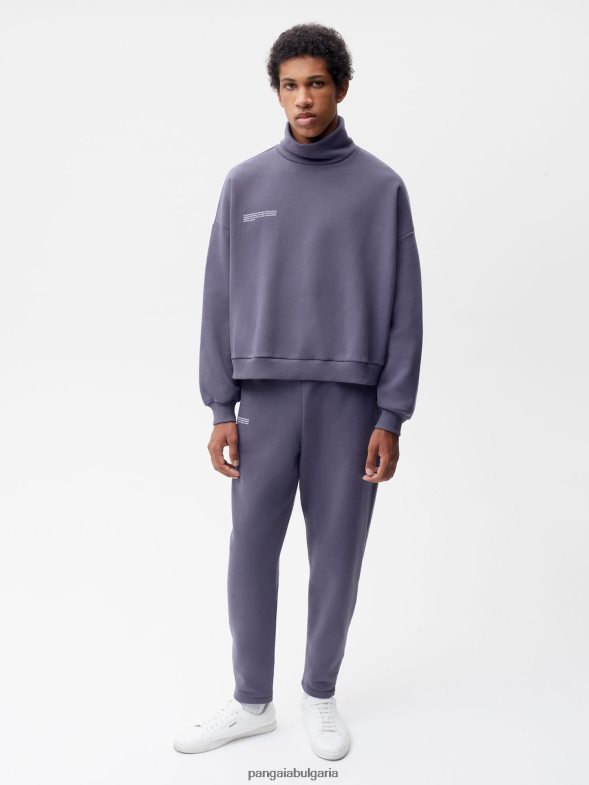 заужени спортни панталони от рециклиран памук Жени B6HPP0318 шисти синьо Pangaia дрехи