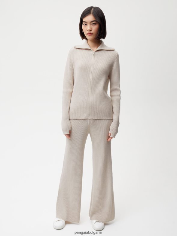рециклирани панталони с ребра от кашмир Жени B6HPP0329 овесена каша Pangaia дрехи