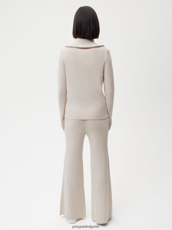 рециклирани панталони с ребра от кашмир Жени B6HPP0329 овесена каша Pangaia дрехи