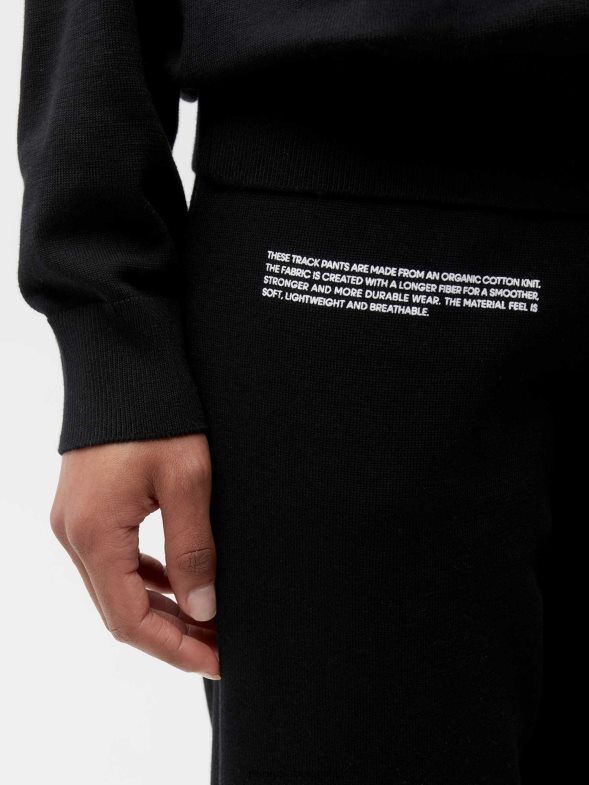 трикотажни панталони от органичен памук Жени B6HPP0336 черен Pangaia дрехи