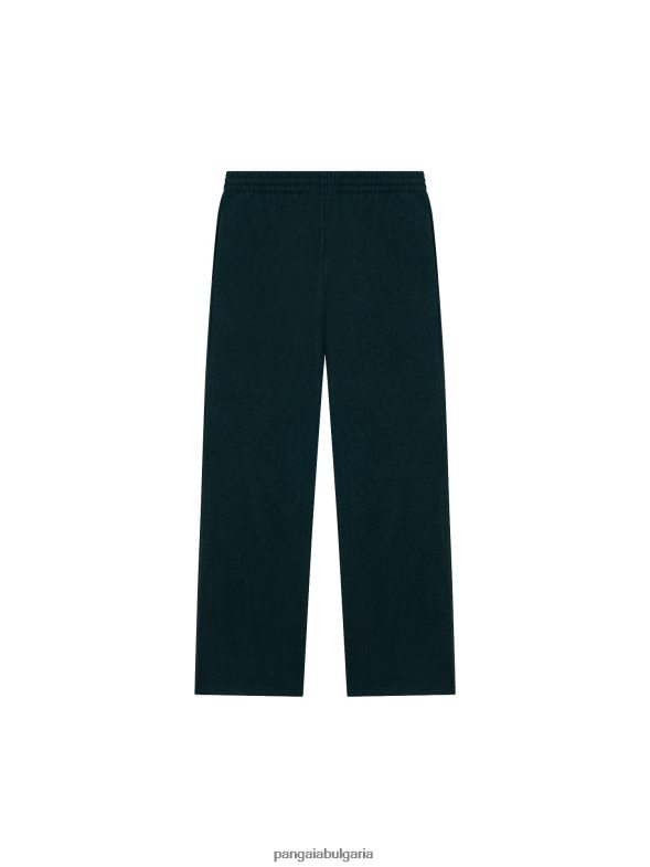 широки спортни панталони от рециклирано вълнено трико Жени B6HPP0355 листно зелено Pangaia дрехи
