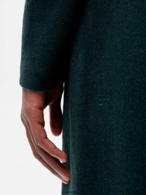 широки спортни панталони от рециклирано вълнено трико Жени B6HPP0355 листно зелено Pangaia дрехи