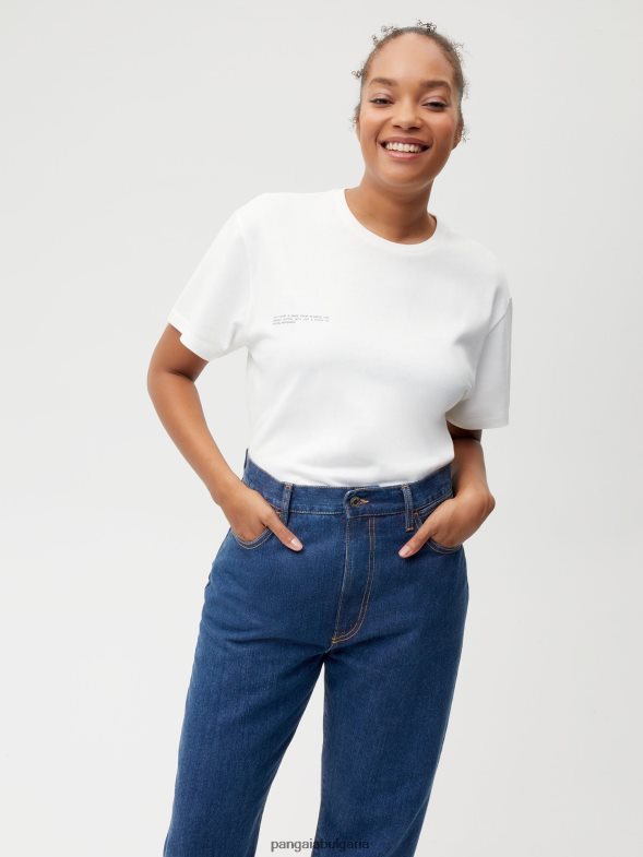 коприва деним дънки с висока талия Жени B6HPP0373 средно измиване Pangaia дрехи