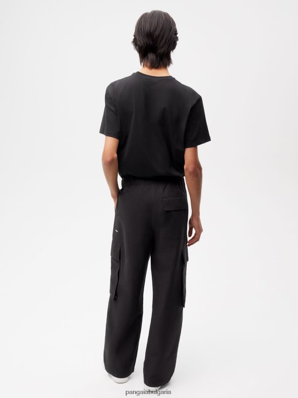 карго панталони от смес от органичен памук Жени B6HPP0374 черен Pangaia дрехи
