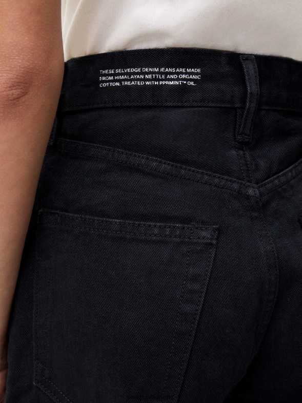 коприва деним дънки с висока талия Жени B6HPP0377 черен Pangaia дрехи