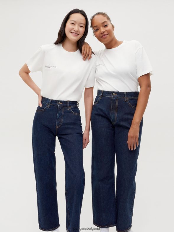 коприва деним дънки с висока талия Жени B6HPP0383 изплакване измиване Pangaia дрехи