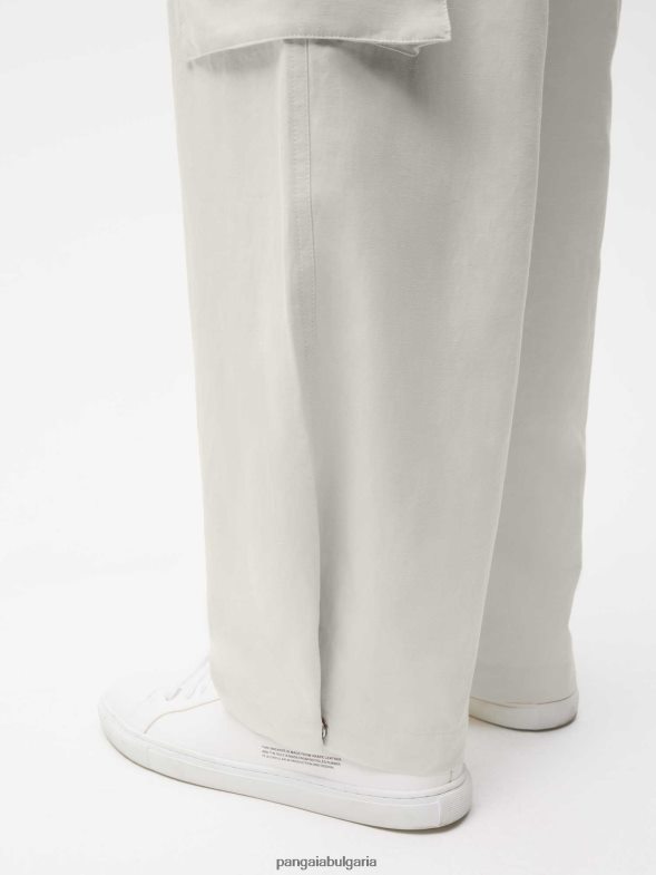 карго панталони от смес от органичен памук Жени B6HPP0387 варовик Pangaia дрехи