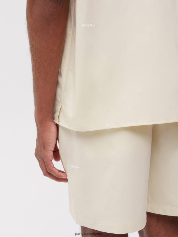 риза с къс ръкав с яка в цвят ананас Жени B6HPP0394 цвят от бъз Pangaia дрехи