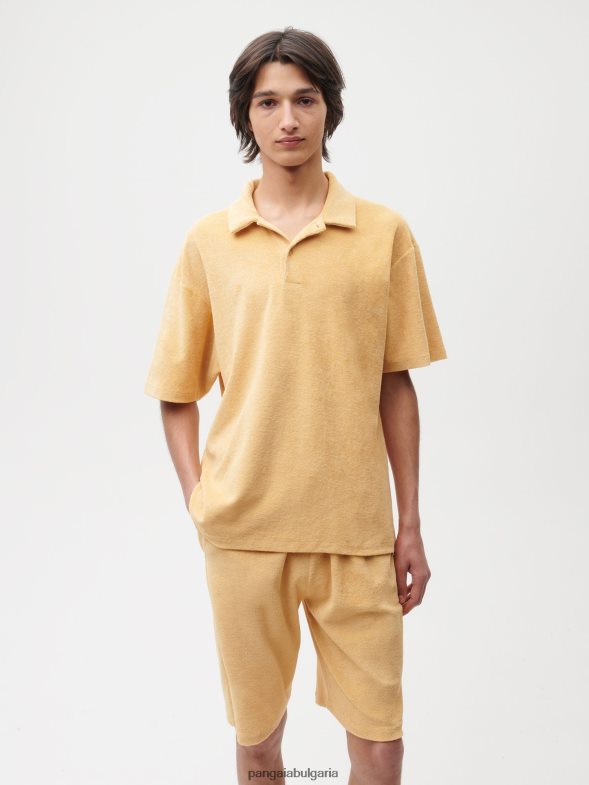 хавлиена поло тениска Жени B6HPP0401 тъмен пясък Pangaia дрехи