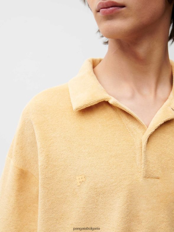 хавлиена поло тениска Жени B6HPP0401 тъмен пясък Pangaia дрехи