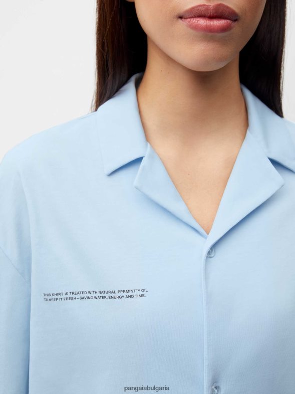 пижама от органичен памук Жени B6HPP0437 синьо от лунен камък Pangaia дрехи