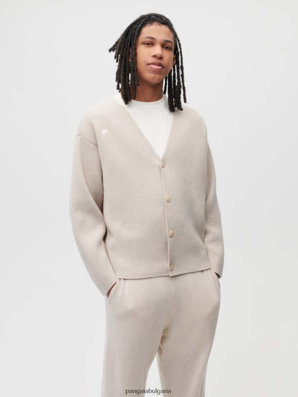 жилетка от рециклиран кашмир Жени B6HPP0103 овесена каша Pangaia дрехи