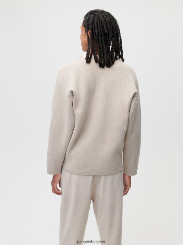 жилетка от рециклиран кашмир Жени B6HPP0103 овесена каша Pangaia дрехи