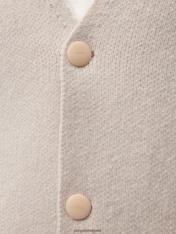 жилетка от рециклиран кашмир Жени B6HPP0103 овесена каша Pangaia дрехи