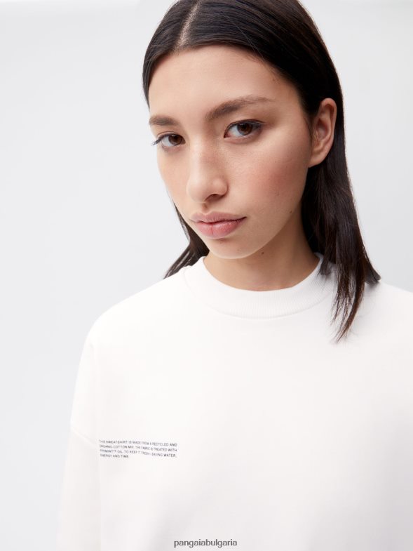 фирмен суичър Жени B6HPP0110 почти бял Pangaia дрехи