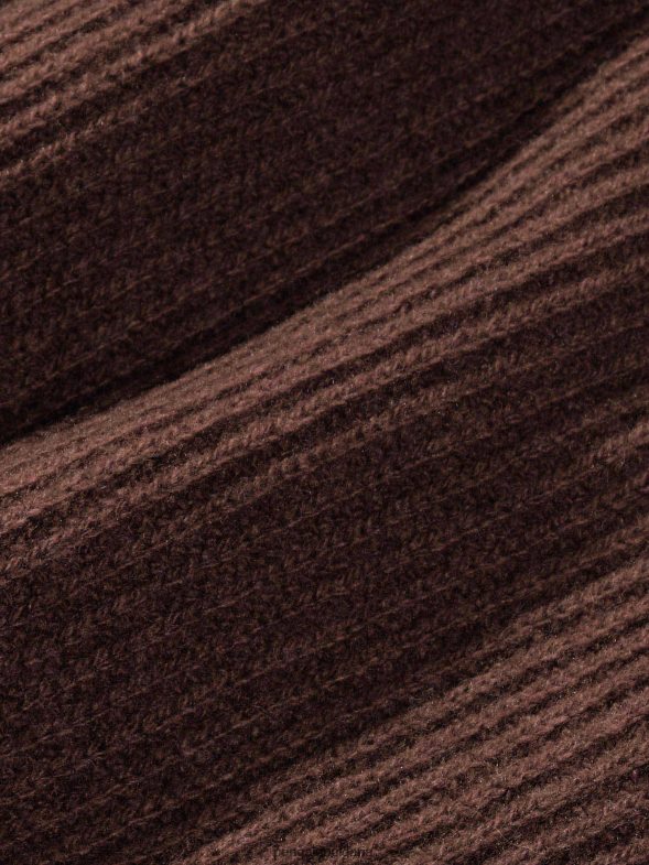 пуловер с половин цип от рециклиран кашмир Жени B6HPP0114 кестеняво кафяво Pangaia дрехи