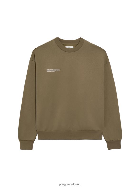 в конверсивен памучен суичър Жени B6HPP0116 въглеродно кафяво Pangaia дрехи