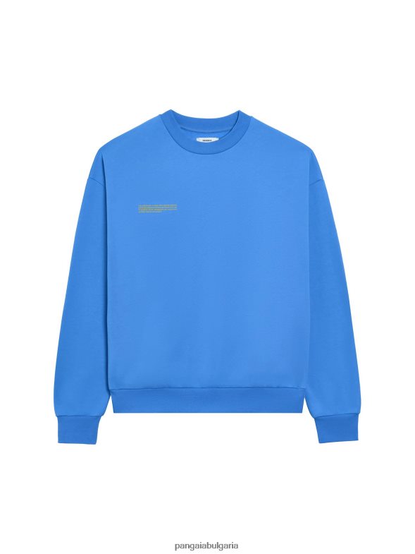 в конверсивен памучен суичър Жени B6HPP097 водно синьо Pangaia дрехи