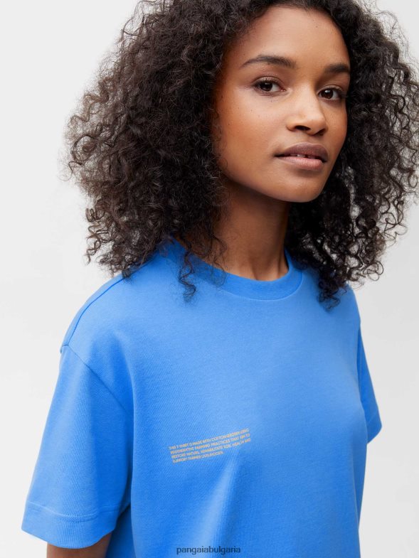 в преобразувана памучна тениска 365 Жени B6HPP0122 водно синьо Pangaia дрехи