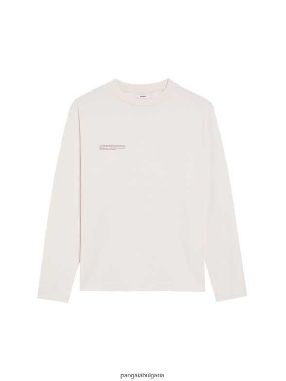 в памучна тениска с дълъг ръкав за конвертиране Жени B6HPP0130 памучно бяло Pangaia дрехи