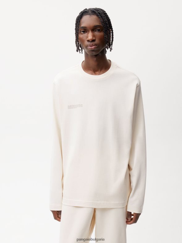 в памучна тениска с дълъг ръкав за конвертиране Жени B6HPP0130 памучно бяло Pangaia дрехи