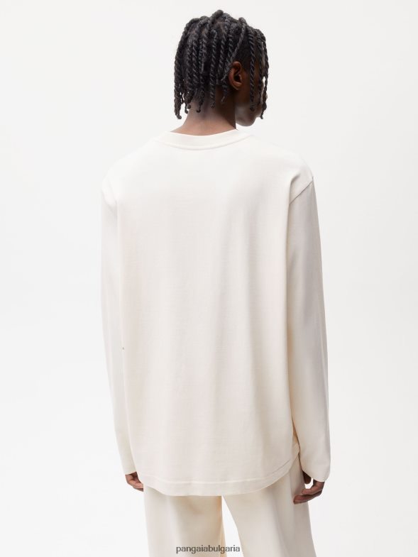 в памучна тениска с дълъг ръкав за конвертиране Жени B6HPP0130 памучно бяло Pangaia дрехи