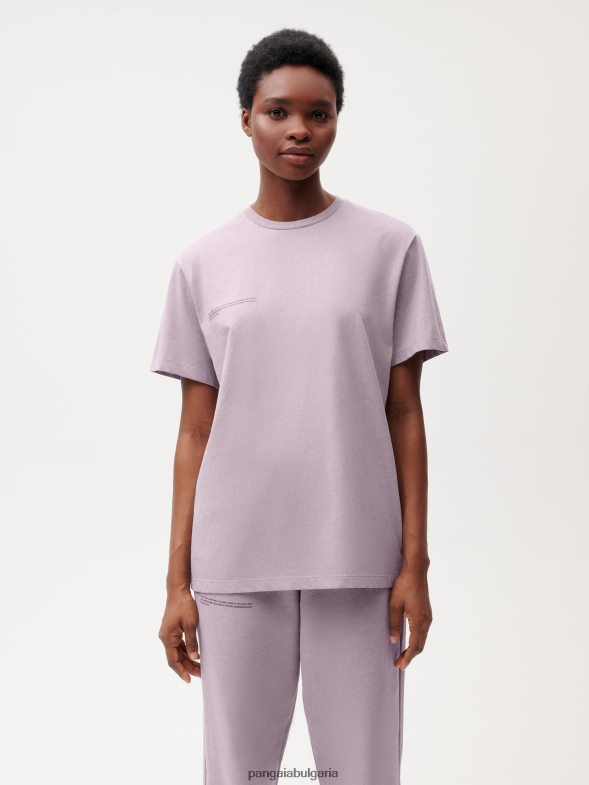 тениска с хранителна боя Жени B6HPP0141 боровинково синьо Pangaia дрехи