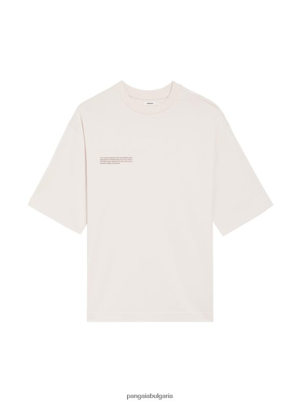 в преобразувана памучна квадратна тениска Жени B6HPP0176 памучно бяло Pangaia дрехи