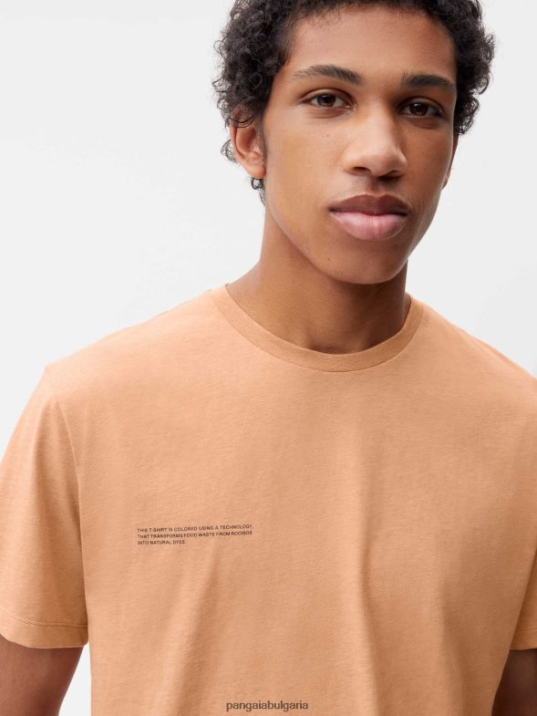 тениска с хранителна боя Жени B6HPP0202 ройбос червено Pangaia дрехи